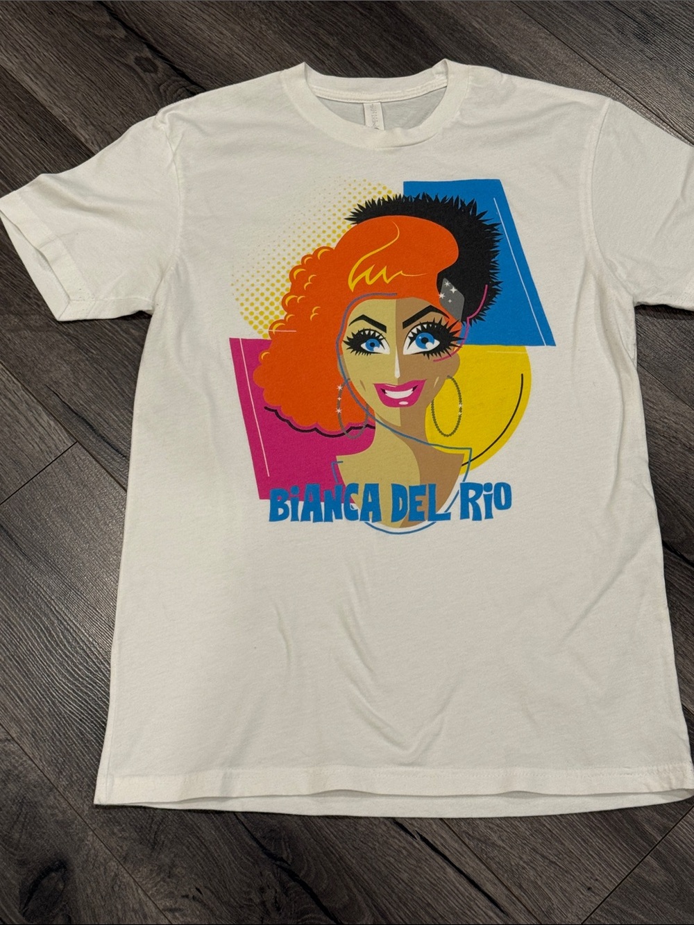 Bianca Del Rio Graphic Tee - White with Bright Pop Art Colors